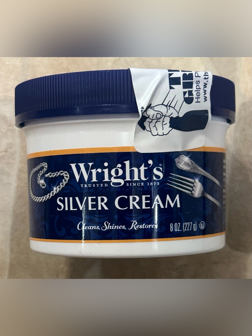 New Wright’s Silver Cream 8 oz Polish Cleans & Shines Jewelry Silver Chrome